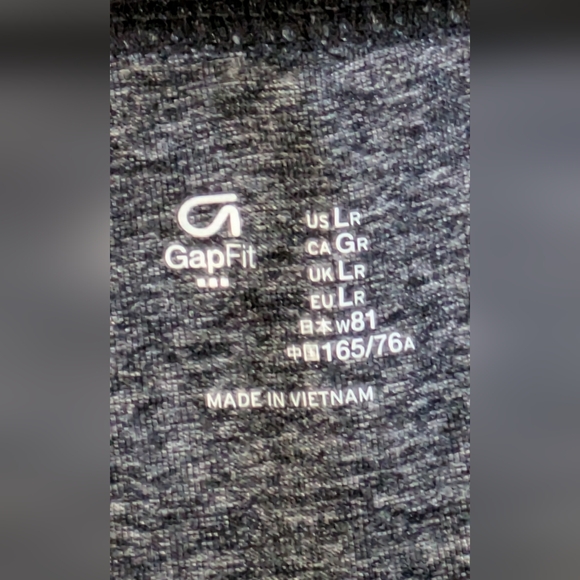 GAP Fit Heathered Grey Leggings. Size L. - Picture 2 of 8